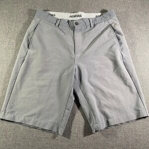 Adidas Golf Shorts Men's 32 Gray Performance Flat Front Active Casual